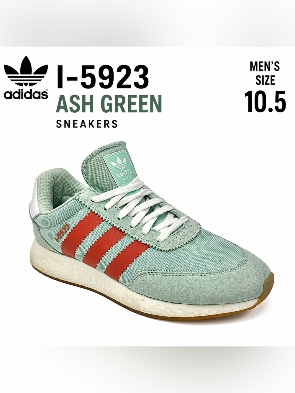 Adidas Men’s Sneakers Size 10.5 Medium I-5923 Ash Green Pre-Owned